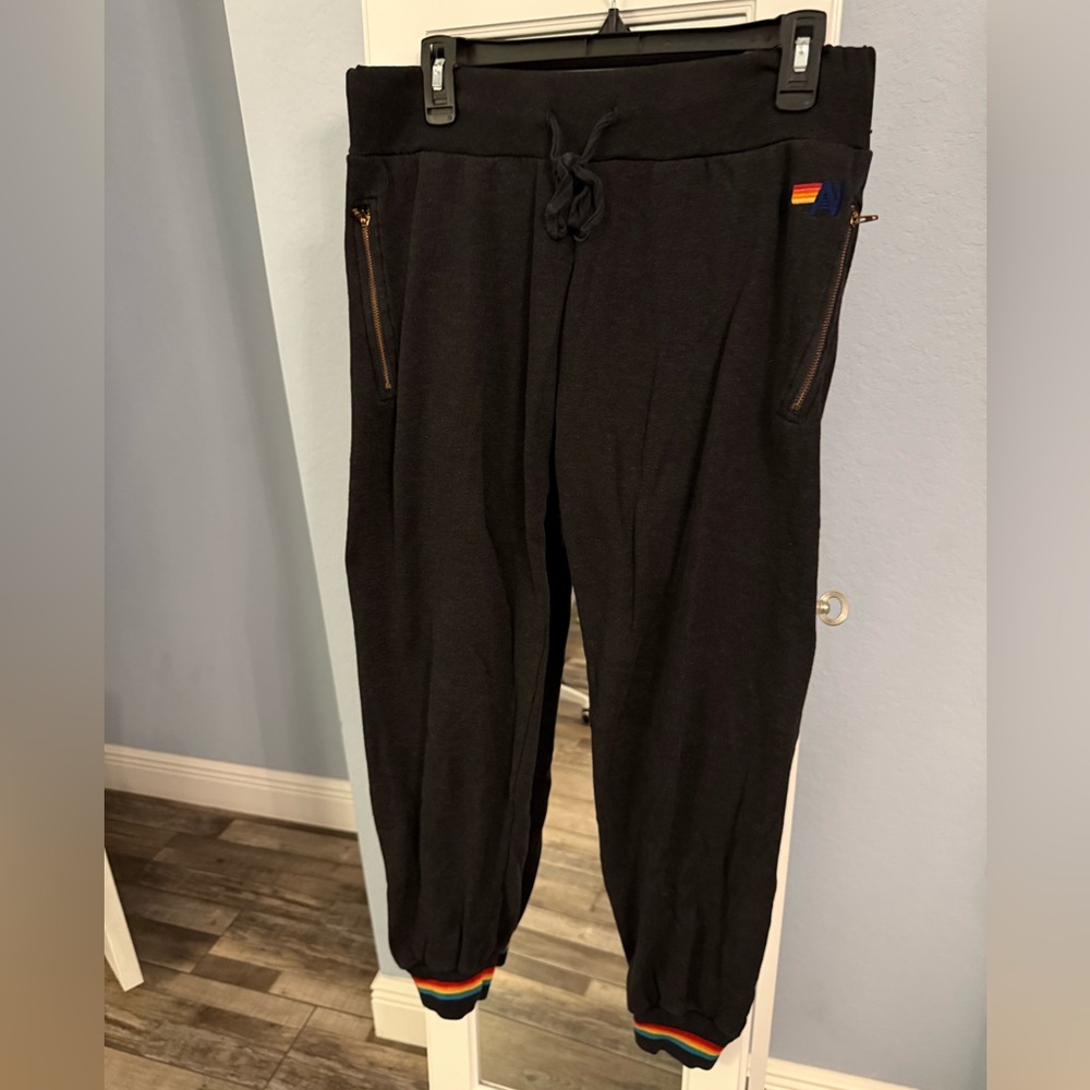 Black Aviator Nation Jogger Pants
